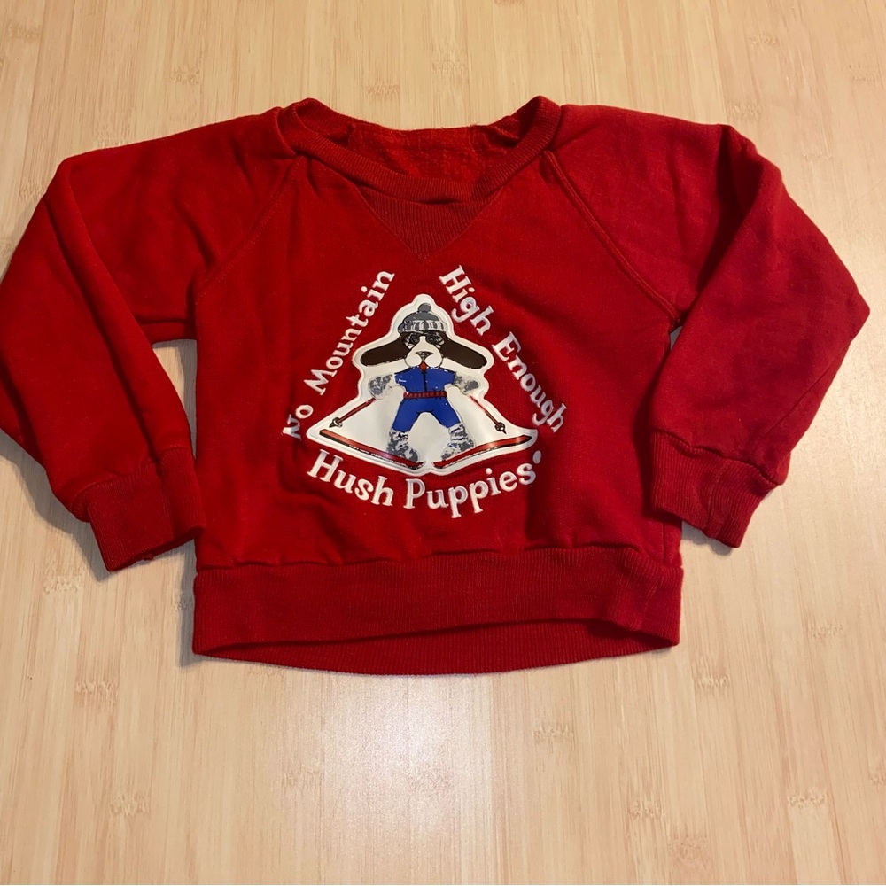 Vintage 80’s Boys Hush Puppies Sweatshirt Graphic Size Small